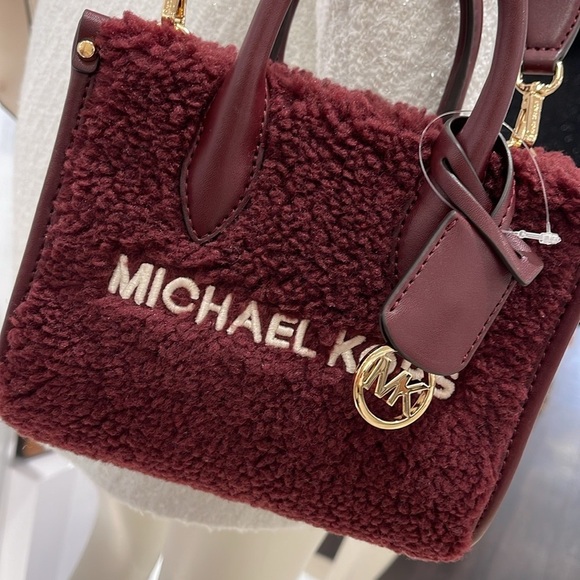 Michael Kors Handbags - Michael Kors Mirella Extra-Small Sherpa XS SHOPPER XBODY
SHEARLING Crossbody TZ